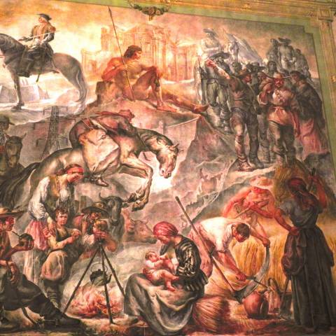 Salão "Negrinho do Pastoreio" - Pinturas de Aldo Locatelli